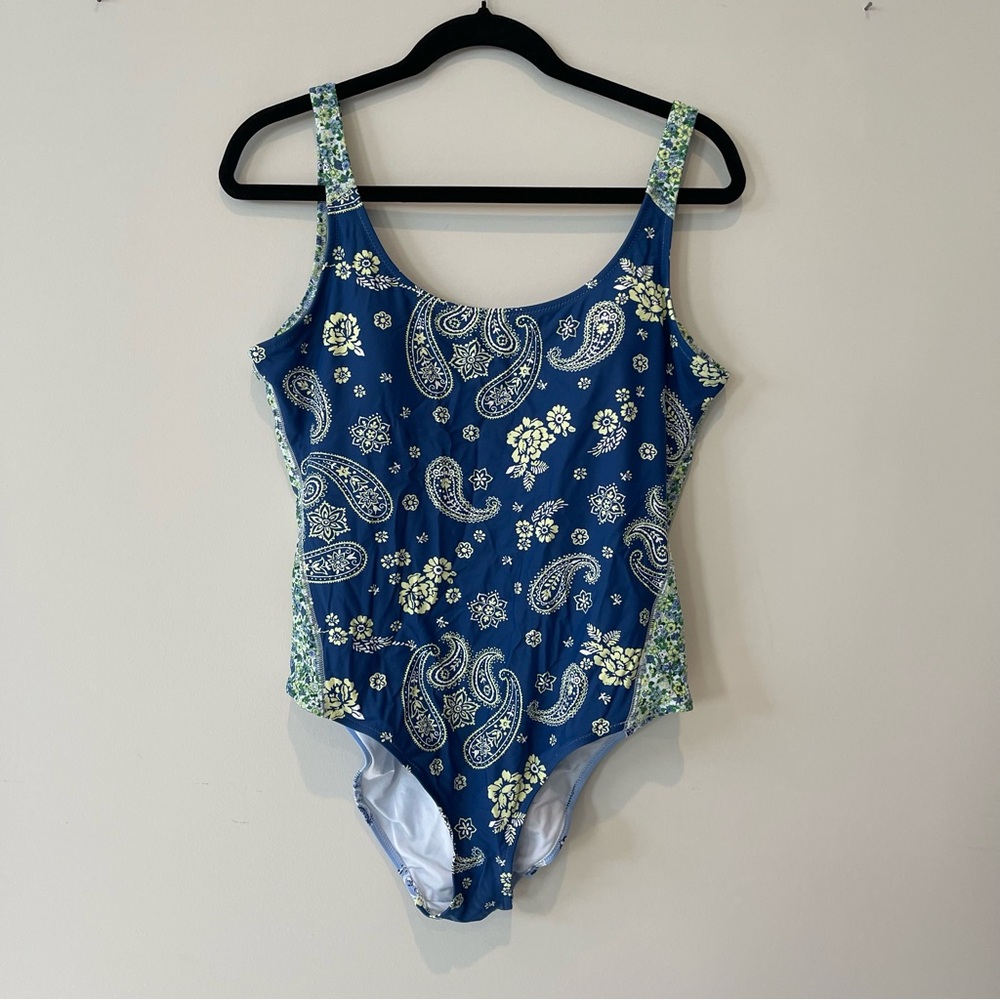 Blue Paisley One-Piece Swimsuit